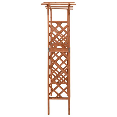 Pergola met poort 116x40x204 cm massief vurenhout 3