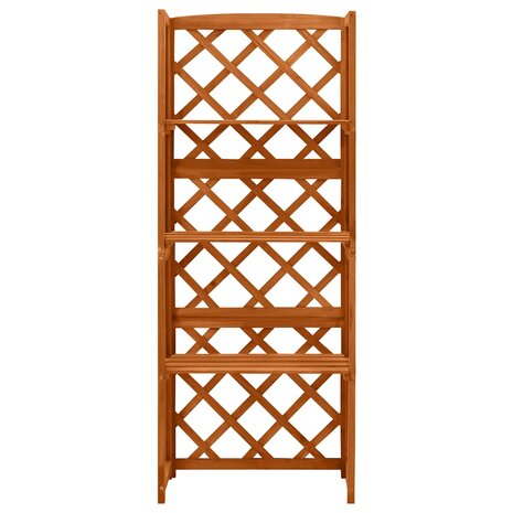 Latwerk met schappen 55x30x140 cm massief vurenhout 2