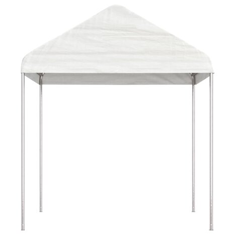 Prieel met dak 4,46x2,28x2,69 m polyetheen wit 3