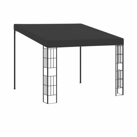 Wandprieel 3x3 m stof antracietkleurig 1
