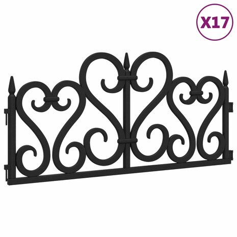 Gazonranden 17 st 10 m polypropeen zwart 2