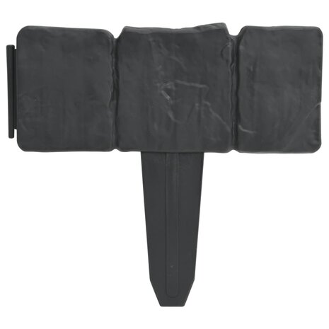 Gazonranden 41 st steen-look 10 m kunststof 2