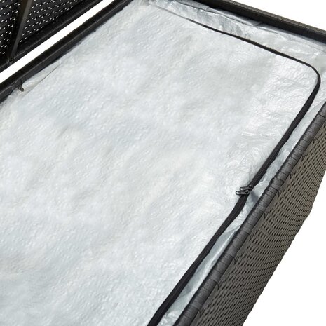 Tuinbox 100x50x50 cm poly rattan zwart 4