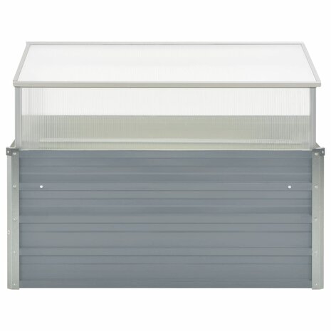 Tuinkas 100x100x85 cm gegalvaniseerd staal grijs  2