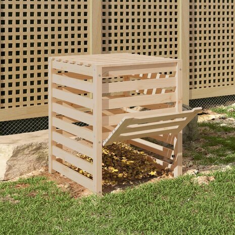 Compostbak 63,5x63,5x77,5 cm massief grenenhout 3