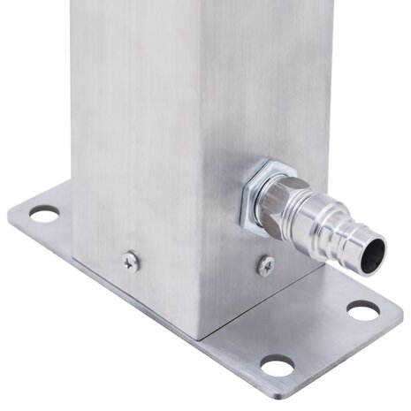 Waterzuil vierkant 80 cm roestvrij staal 6