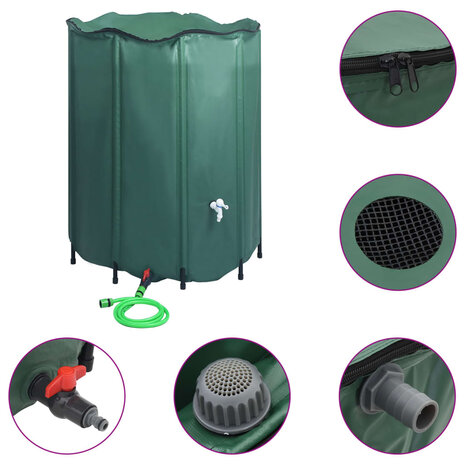 Regenton inklapbaar met tap 1000 L 2