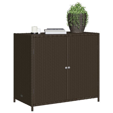 Tuinkast 83x45x76 cm poly rattan bruin 4
