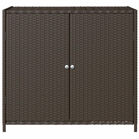 Tuinkast 83x45x76 cm poly rattan bruin 7