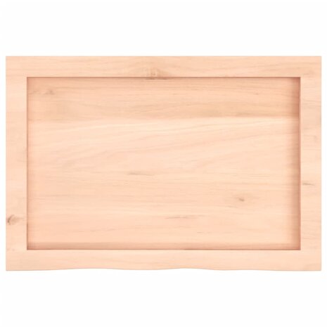 Wastafelblad 60x40x(2-4) cm onbehandeld massief hout 4