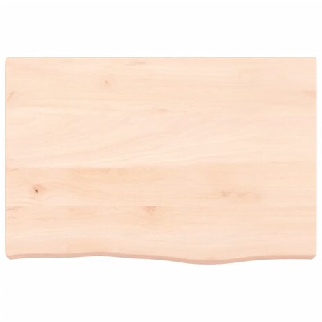 Wastafelblad 60x40x(2-6) cm onbehandeld massief hout 3