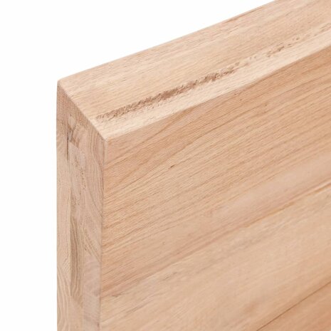 Wastafelblad 60x30x(2-6) cm behandeld massief hout lichtbruin 7