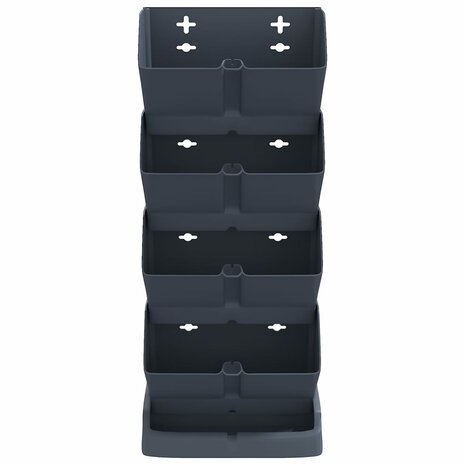 Plantenbakkenset 4 st verticaal polypropeen antracietkleur 3