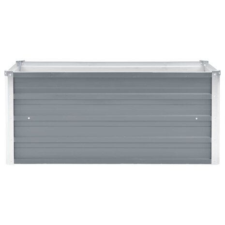 Plantenbak verhoogd 100x40x45 cm gegalvaniseerd staal grijs 3