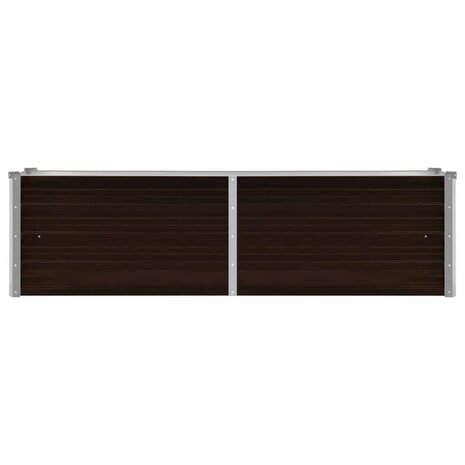 Plantenbak verhoogd 160x40x45 cm gegalvaniseerd staal bruin 4