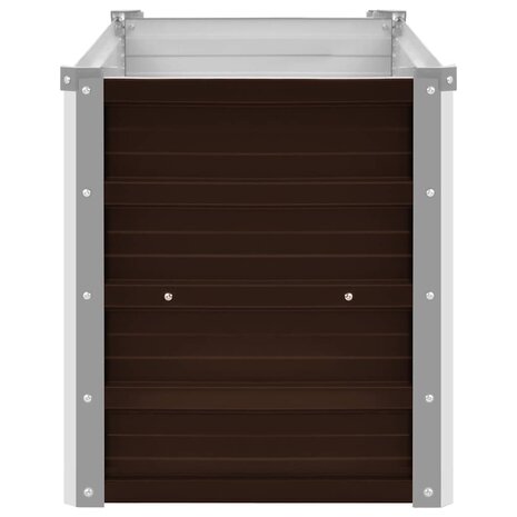 Plantenbak verhoogd 160x40x45 cm gegalvaniseerd staal bruin 5