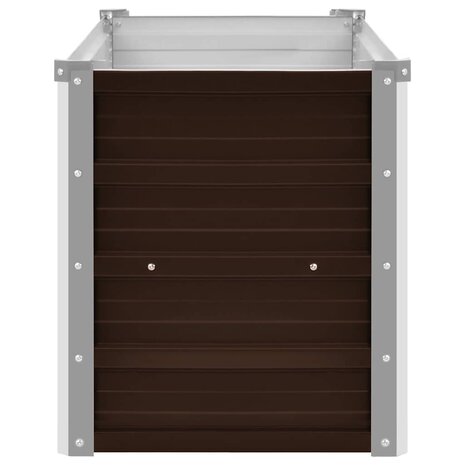 Plantenbak verhoogd 100x40x45 cm gegalvaniseerd staal bruin 5