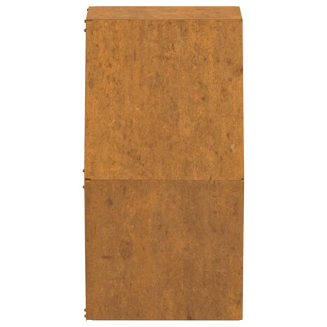 Plantenbakken wandmontage 2 st 30x10x25 cm cortenstaal roestig 7
