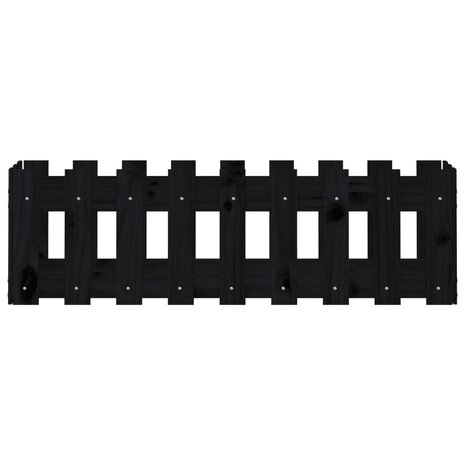 Plantenbak verhoogd hekontwerp 100x30x30 cm grenenhout zwart 5