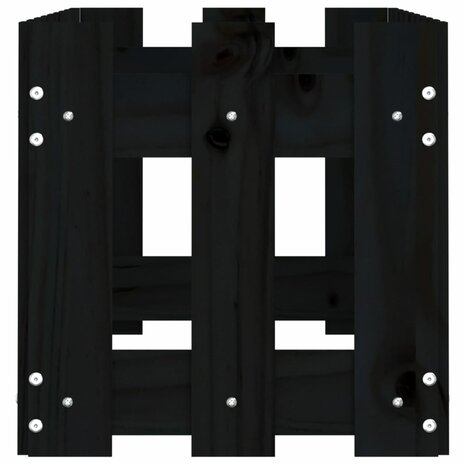Plantenbak verhoogd hekontwerp 100x30x30 cm grenenhout zwart 6