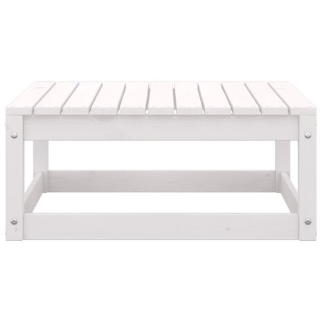 3-delige Loungeset met kussens massief grenenhout wit 7