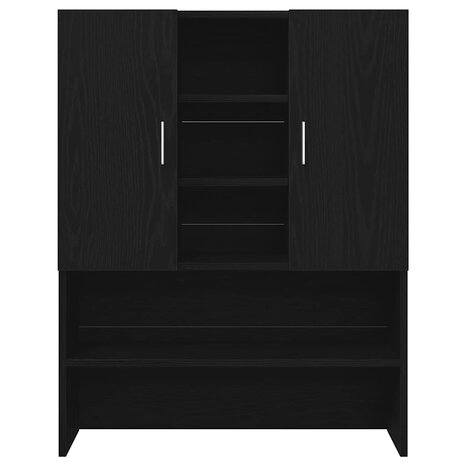 Wasmachinekast 70,5x25,5x90 cm zwart eikenkleurig 6