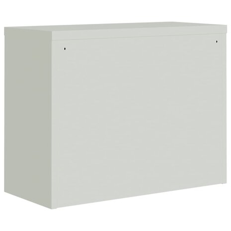 Archiefkast 90x40x70 cm staal lichtgrijs en blauw 6