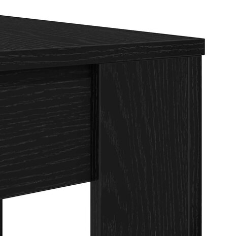 Eettafel 120x60x76 cm spaanplaat zwart eikenkleurig 8