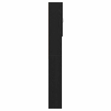 Wasmachinekast 64x25,5x190 cm zwart eikenkleur 7