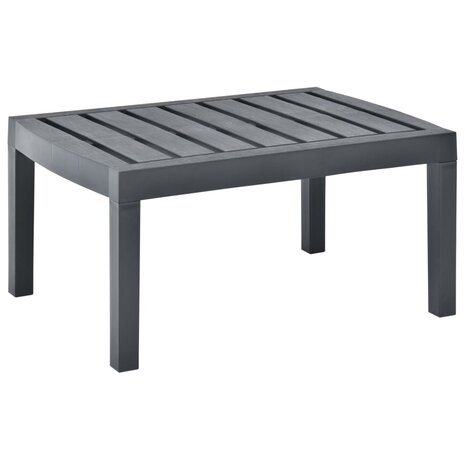 Tuintafel 78x55x38 cm kunststof antracietkleurig 1