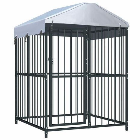 Hondenkennel voor buiten met dak 120x120x150 cm 1