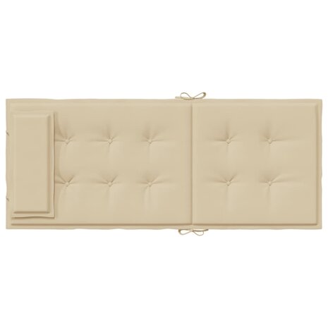 Stoelkussens 2 st hoge rug oxford stof beige 7