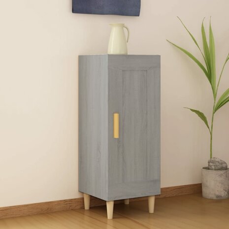 Dressoir 34,5x34x90 cm bewerkt hout grijs sonoma eikenkleurig 1