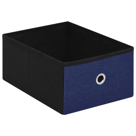 Opbergbank inklapbaar 76x38x38 cm kunstlinnen blauw 7