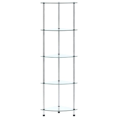 Kastje 5-laags 30x30x130 cm gehard glas transparant 3