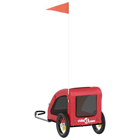 Hondenfietstrailer oxford stof en ijzer rood 8