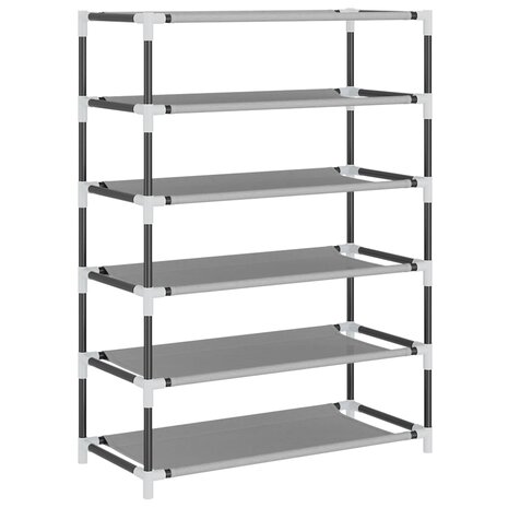 Schoenenkast 60x28x90 cm stof grijs 6