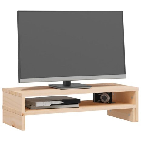Monitorstandaard (52-101)x22x14 cm massief grenenhout 5