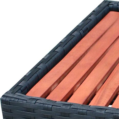 Spatrap 92x45x25 cm poly rattan zwart 6