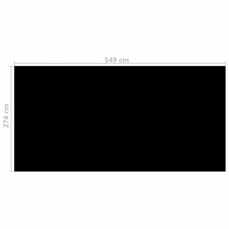 Zwembadhoes 549x274 cm PE zwart 4