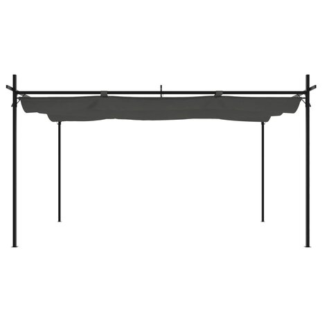 Pergola met uitschuifbaar dak 395x292x230 antracietkleurig 3