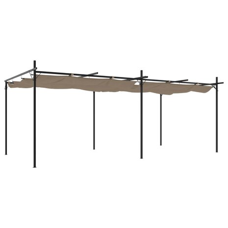 Pergola met uitschuifbaar dak 589x292x230 taupe 2