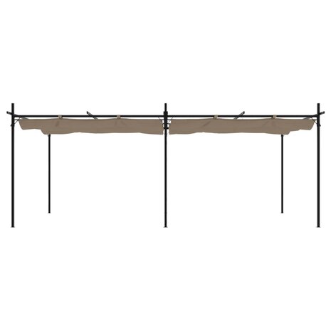 Pergola met uitschuifbaar dak 589x292x230 taupe 3