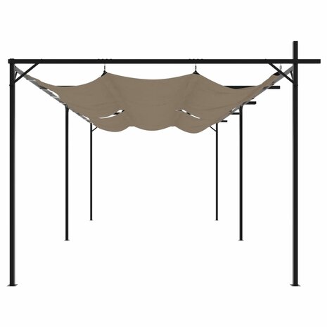 Pergola met uitschuifbaar dak 589x292x230 taupe 4