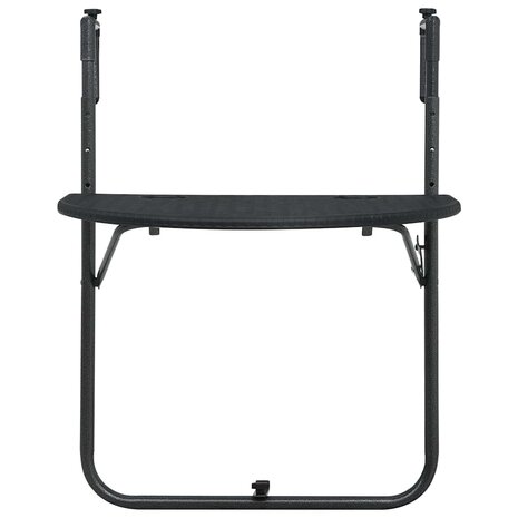 Balkontafel hangend 60x64x83,5 cm rattan-look kunststof zwart 2
