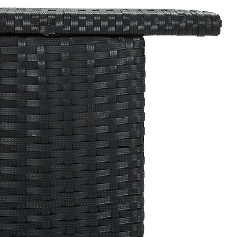 Tuinbartafel 120x55x110 cm poly rattan zwart 6