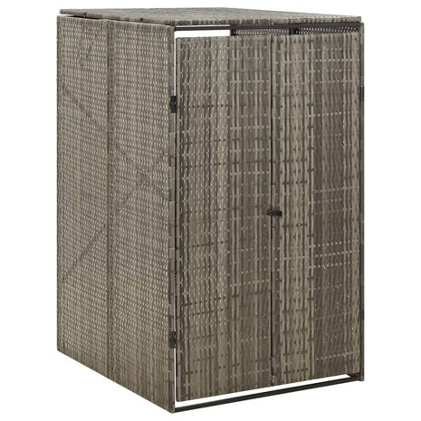 Containerberging enkel 70x80x117 cm poly rattan grijs 1