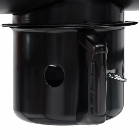 Barbecuevat met wielen en schappen 115x85x95 cm staal zwart 8