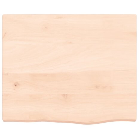 Wastafelblad 60x50x(2-4) cm onbehandeld massief hout 3