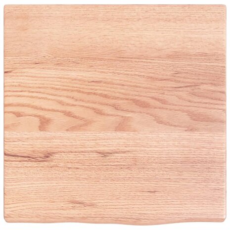 Wastafelblad 40x40x2 behandeld massief hout lichtbruin 3